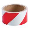 Tape 50mmx4,5m rood/wit gestreept - reflecterend